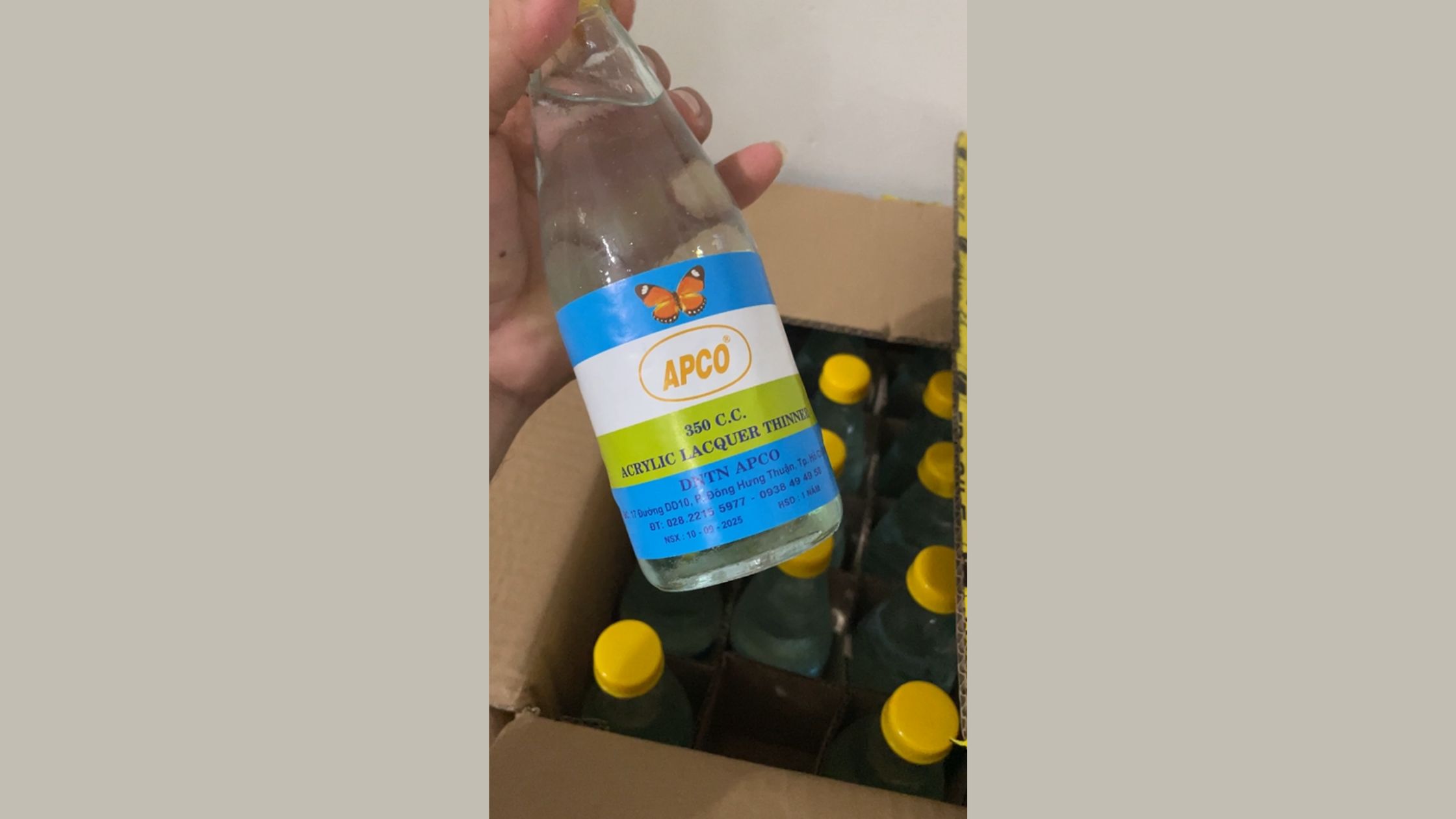 Hàng mới về – dung dịch rửa mạch APCO 350ml, date mới, chai thủy tinh an toàn.