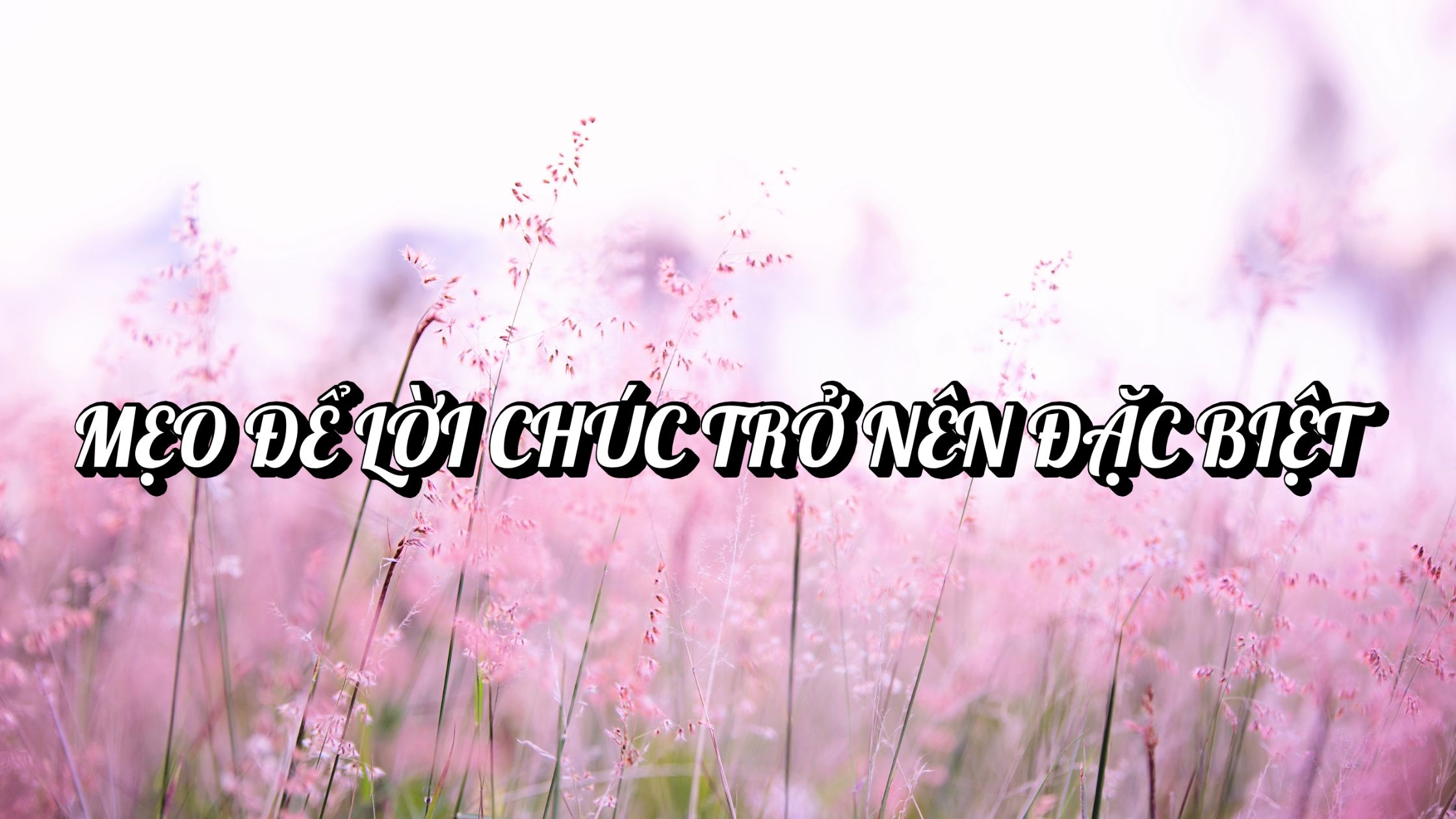 “Đôi khi, một lời chúc giản đơn nhưng được nói đúng cách lại khiến người nhận cảm thấy thật đặc biệt."