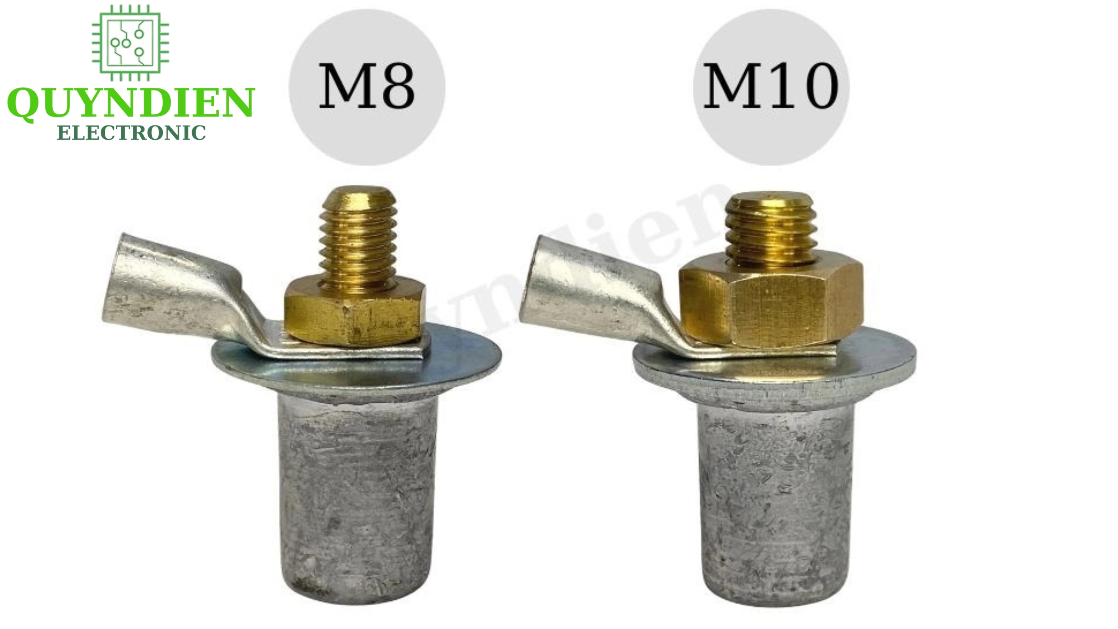 Cọc bình ắc quy chuẩn ren M8 và M10 – phù hợp cho nhiều dòng xe và thiết bị lưu điện.