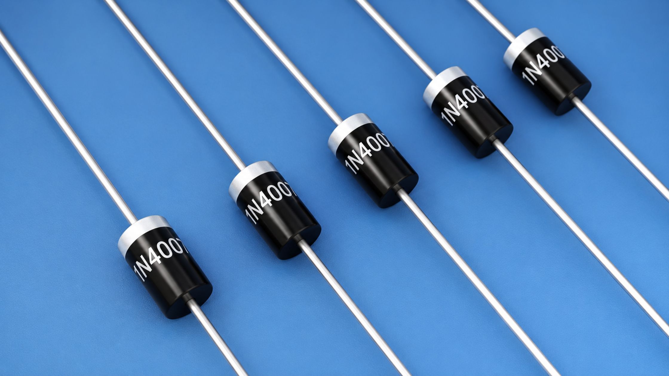 Hình ảnh thực tế dòng diode chỉnh lưu thông thường mã hiệu 1N4007 tiêu chuẩn