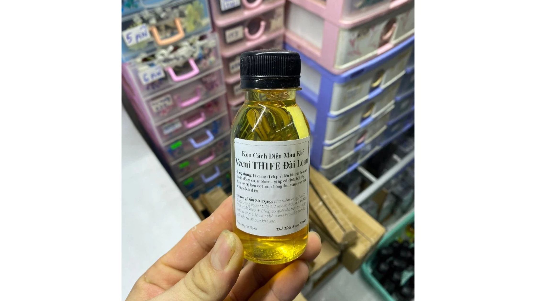 Keo vecni cách điện mau khô THIFE Đài Loan – Chai nhỏ tiện dụng, chuyên dùng cho motor và biến áp.