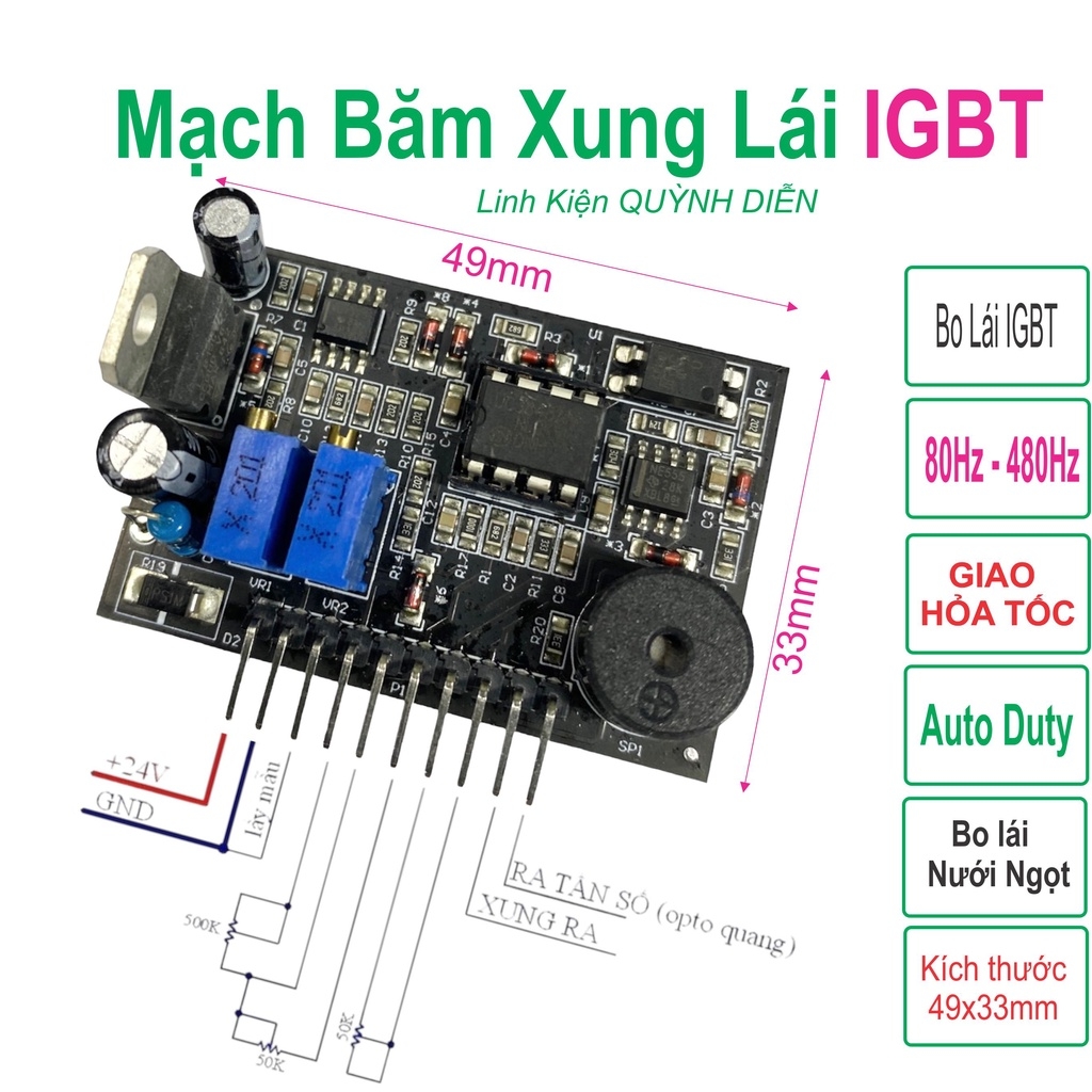 Mạch lái IGBT băm xung NE555 V4