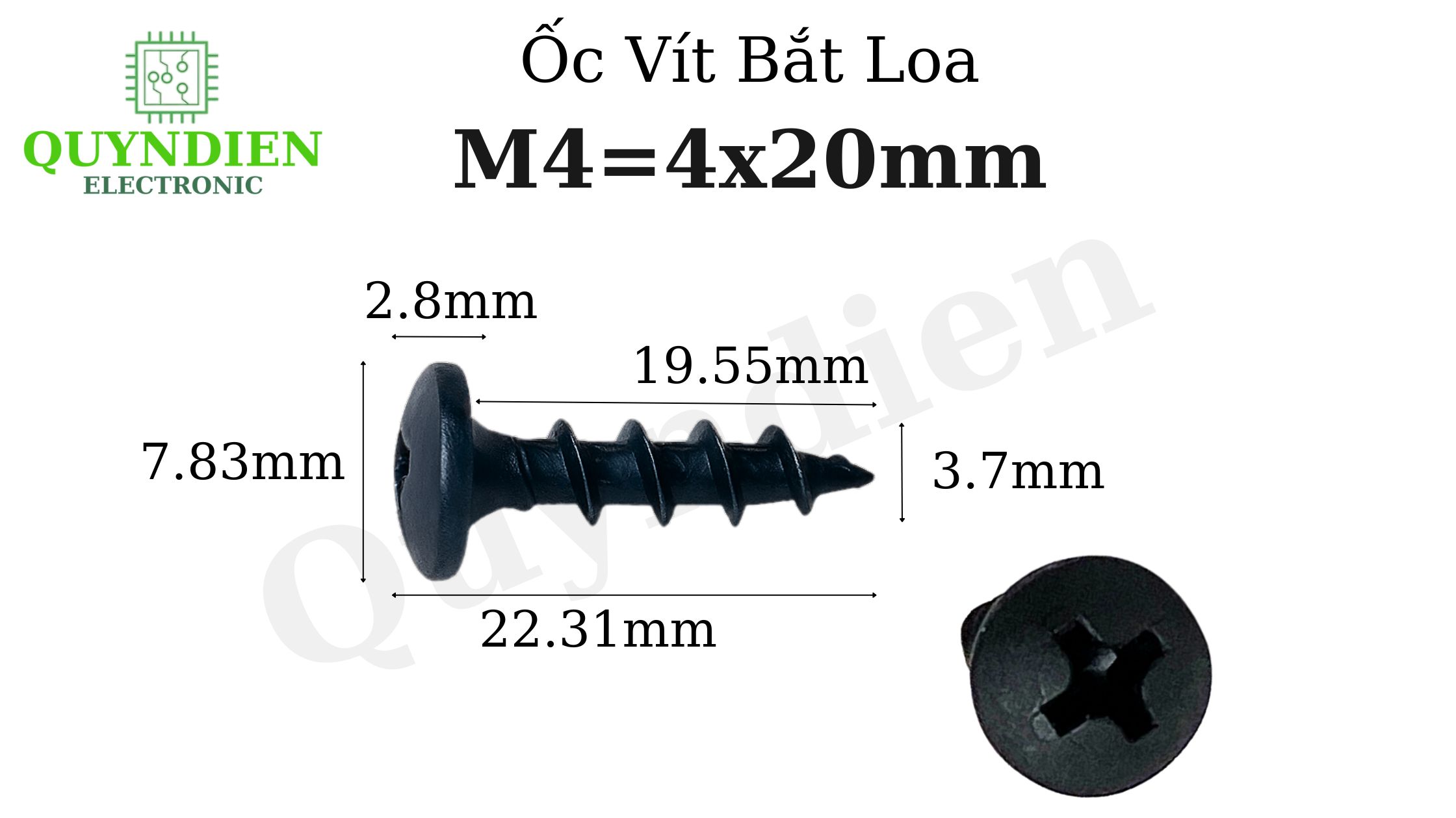 Ốc vít nhọn M4 4x20mm