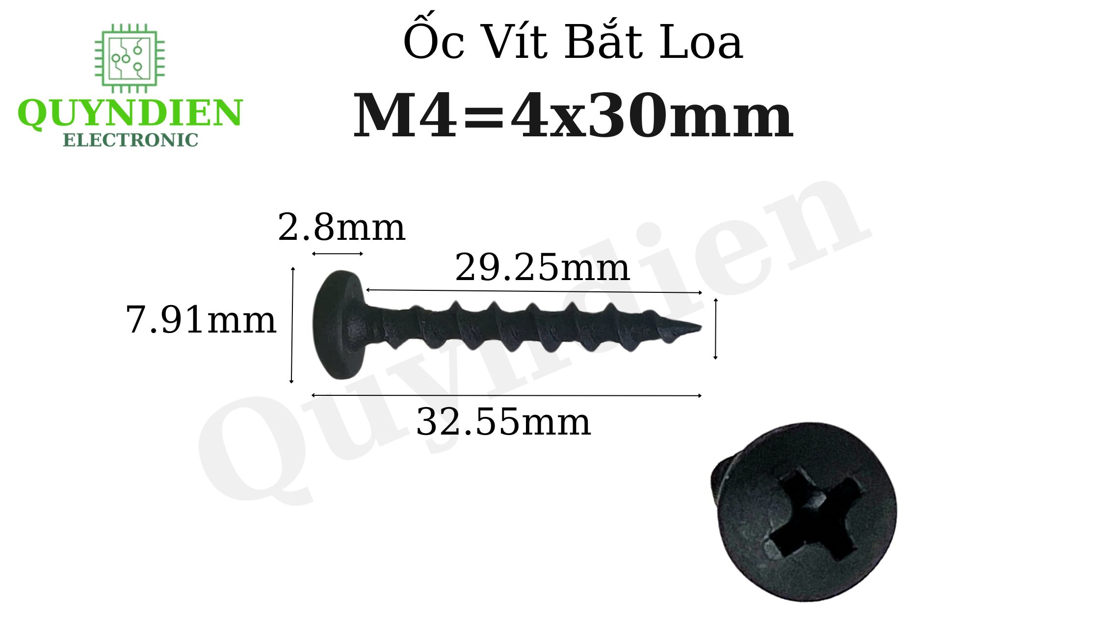 Ốc vít nhọn M4 4x30mm
