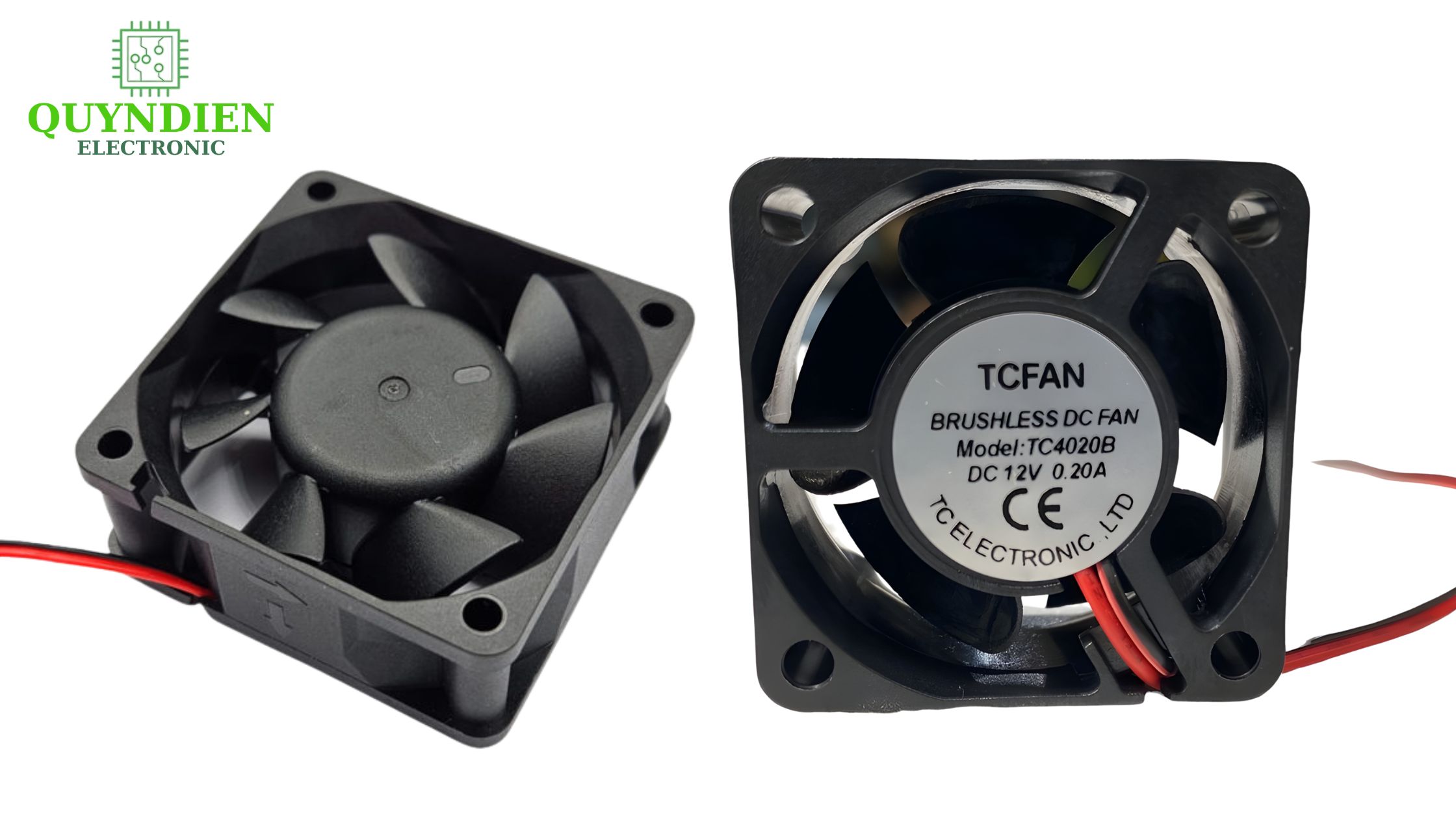 Quạt Tản Nhiệt 12VDC 4x4x2cm 0.20A-0.30A - Linh Kiện Quỳnh Diễn