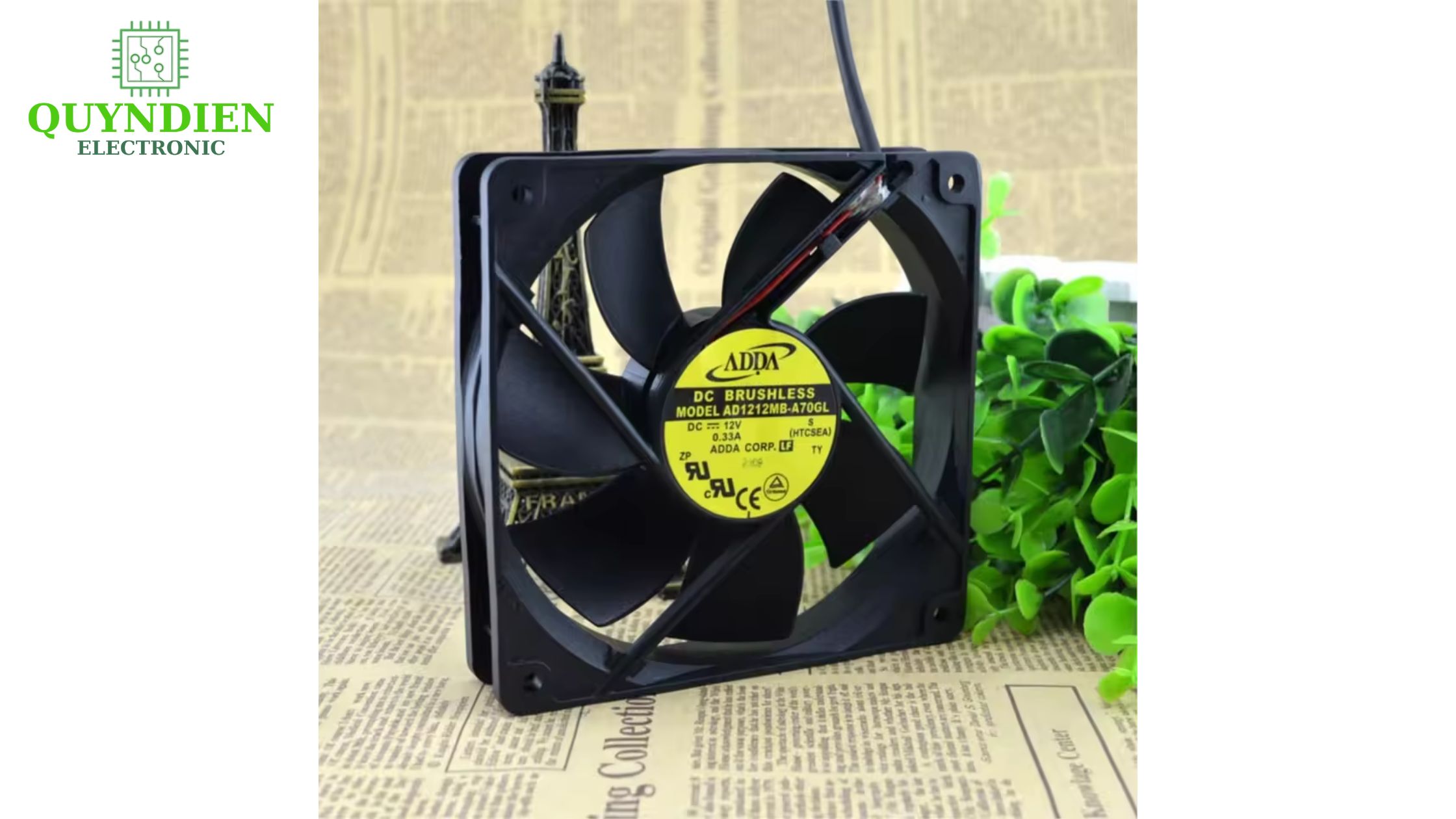 Hình Quạt Tản Nhiêt 80x80x25mm 12V - Linh Kiện Quỳnh Diễn