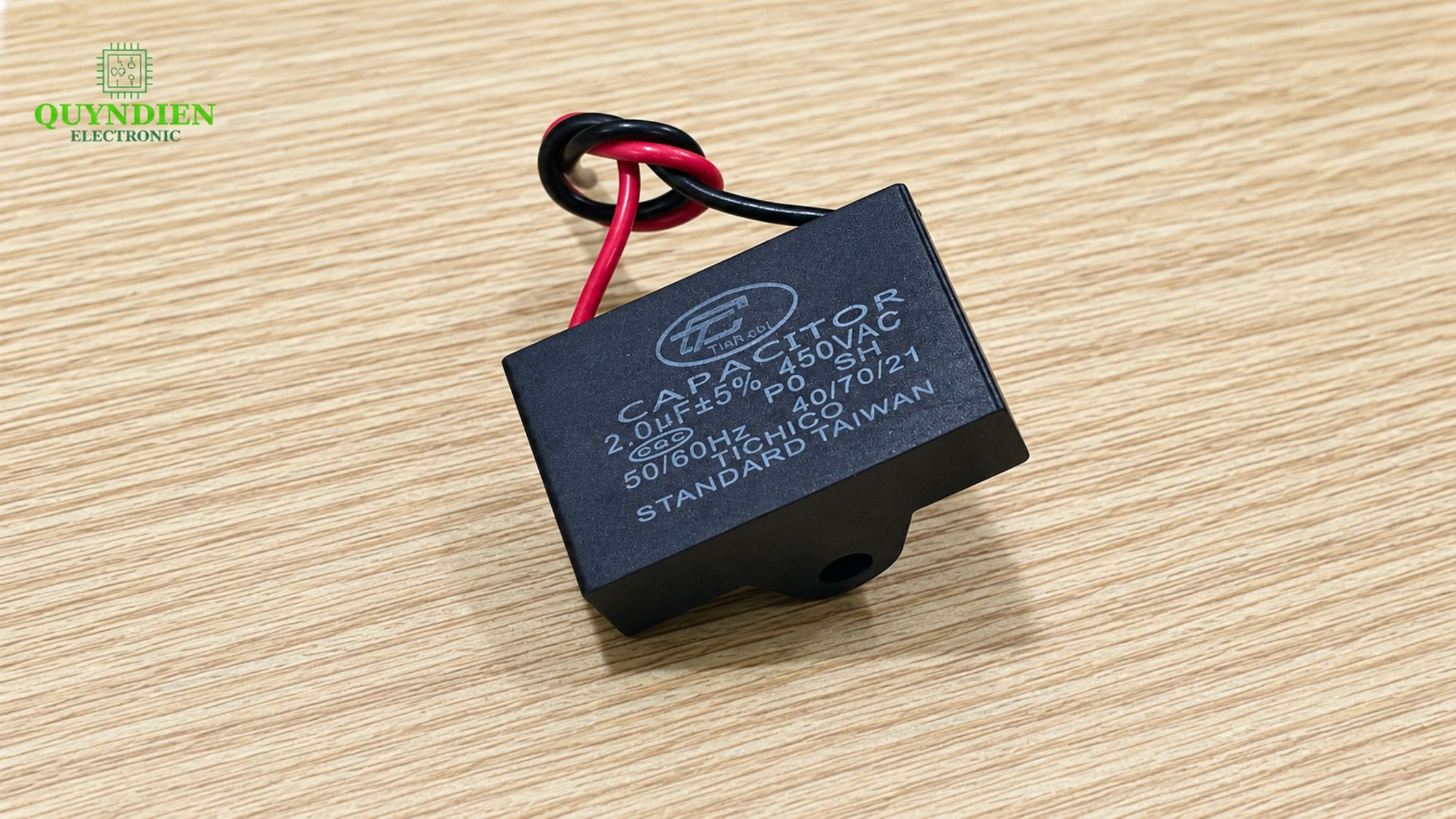 Tụ quạt CBB61 2µF phù hợp cho quạt treo tường, quạt đứng và motor dân dụng