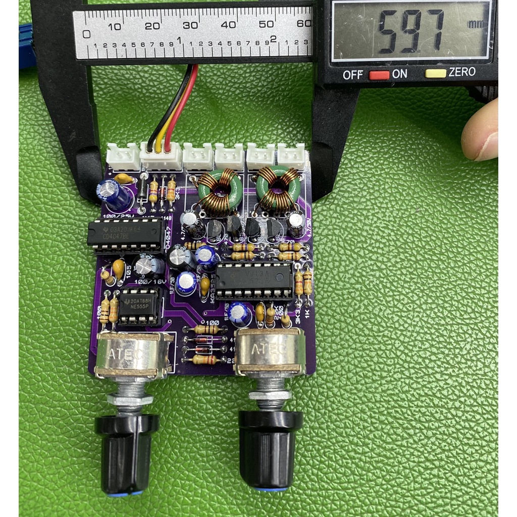 Bo Điều Khiển lái cầu H chạy KA3525 nhịp CD4047+NE555 chỉnh DUTY- mạch lái băm cầu H