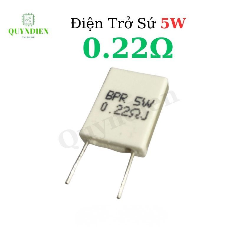 Điện Trở Sứ Đứng 5W - 0.22R