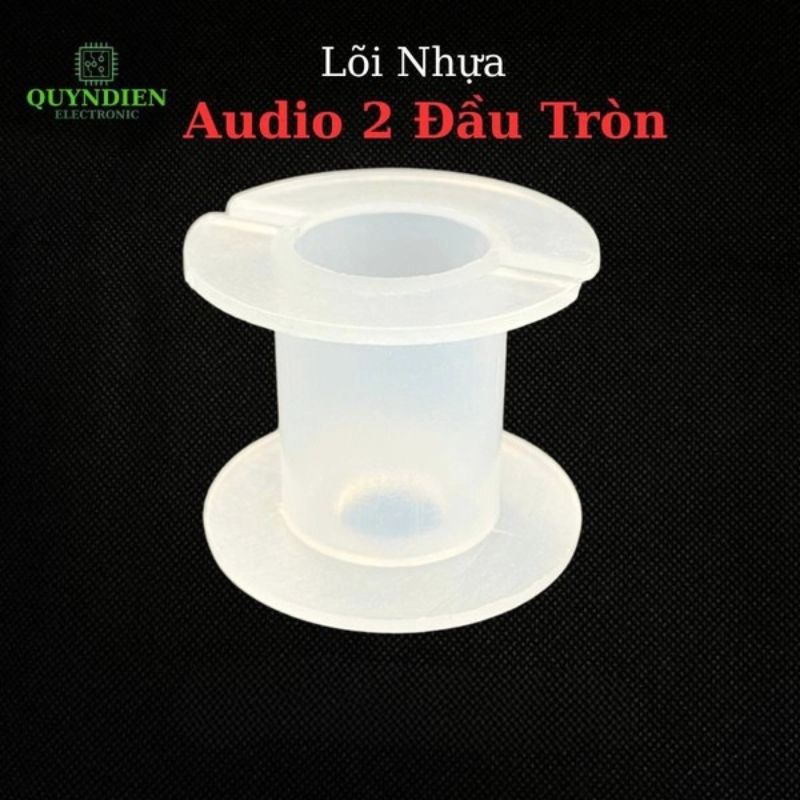 Lõi Khuôn Nhựa Audio 2 Đầu Tròn Màu Trắng Trong