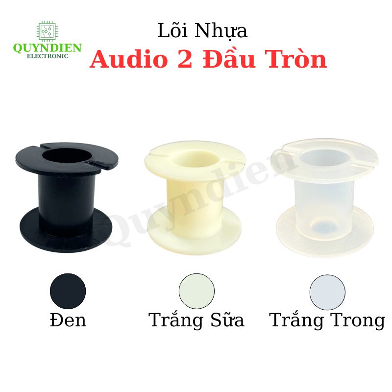 Lõi Nhựa Audio 2 Đầu Tròn Quấn Cuộn Cảm Phân Tần Loa - Màu Đen