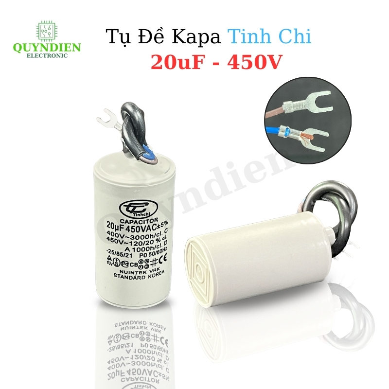 Tụ Đề Máy Bơm Nước 20uF 450V Tụ Kapa Tinh Chi