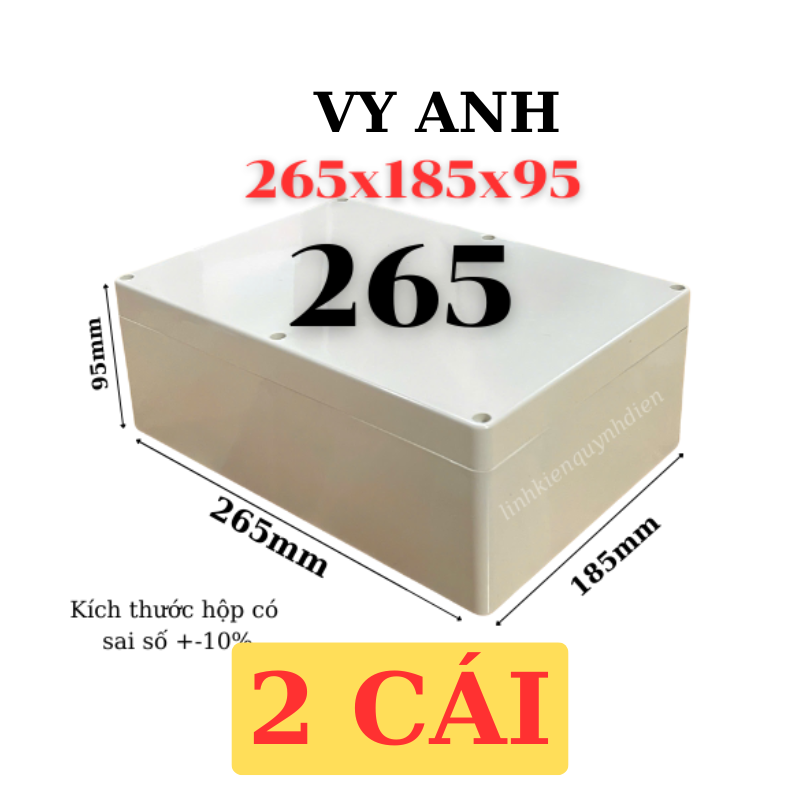 Hộp Vy Anh 265x185x95mm Màu Trắng Nắp Đục