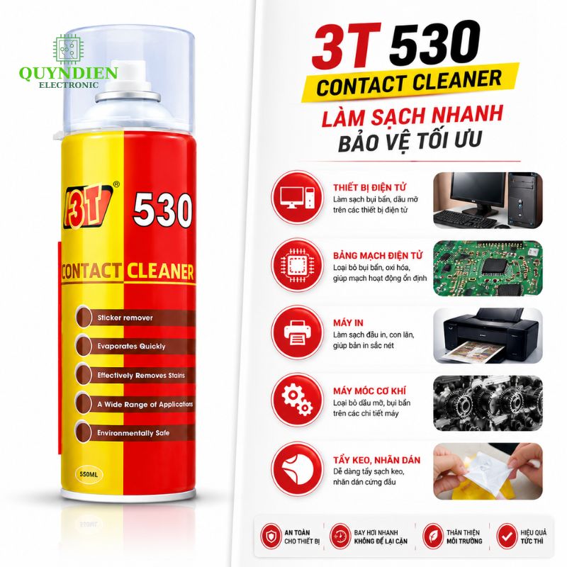 Vệ Sinh Bo Mạch Điện Tử 3T - Thùng 24 Chai