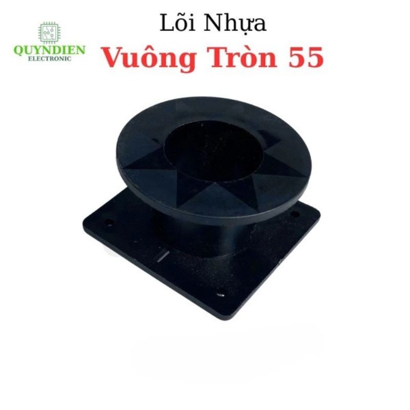 Lõi Khuôn Nhựa Vuông Tròn 55mm Màu Đen