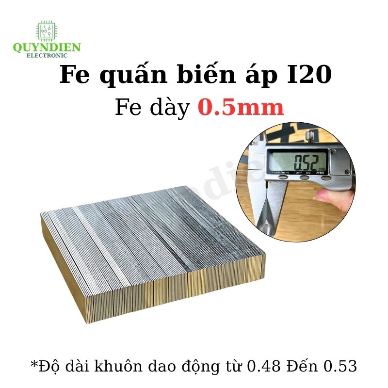 Fe Quấn Biến Áp I20 – Fe Dày 0.5mm - FE chữ I 60mm – Vật Liệu Lõi Biến Áp Cao Cấp