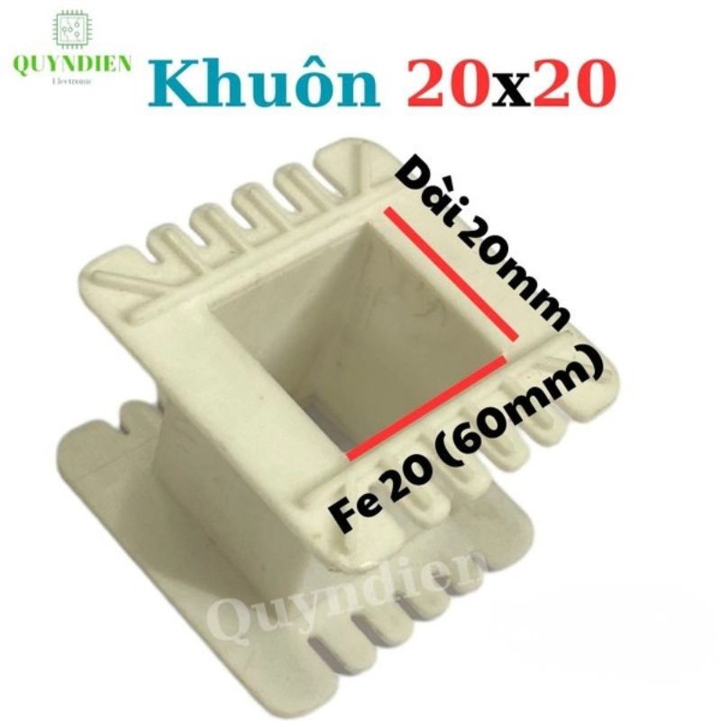Khuôn Nhựa Quấn Biến Áp Fe Silic 20x20mm