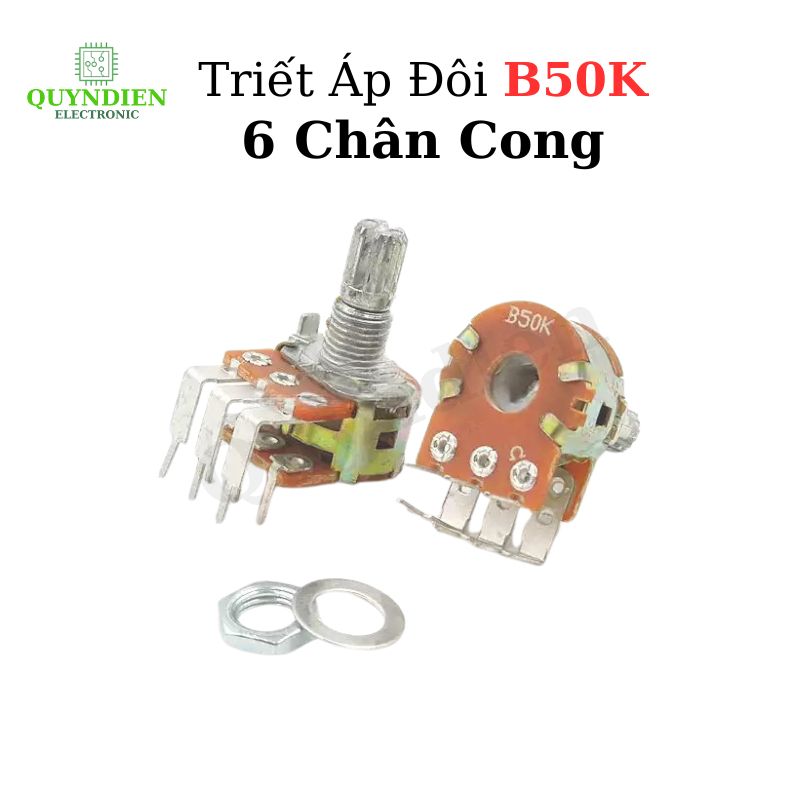 Triết Áp Đôi B50K 6 Chân Cong