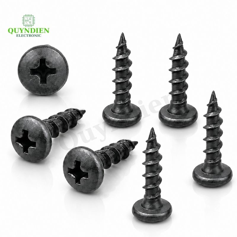 Ốc Vít M4x15mm Taiwan Ren Thưa Nhọn