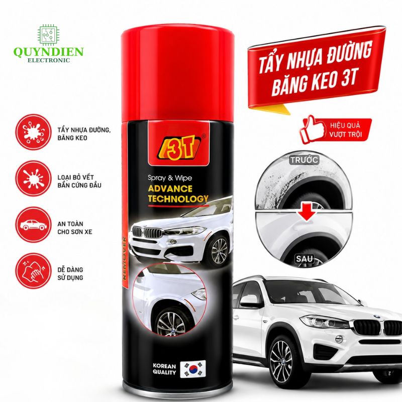 Tẩy Nhựa Đường, Băng Keo 3T - Thùng 24 Chai
