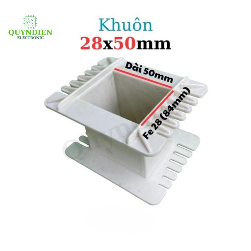 Khuôn Nhựa Quấn Biến Áp Fe Silic 28x50mm