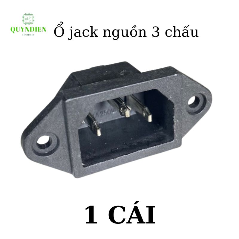 Ổ Jack nguồn AC 3 chấu - jack nồi cơm - 10A 250V