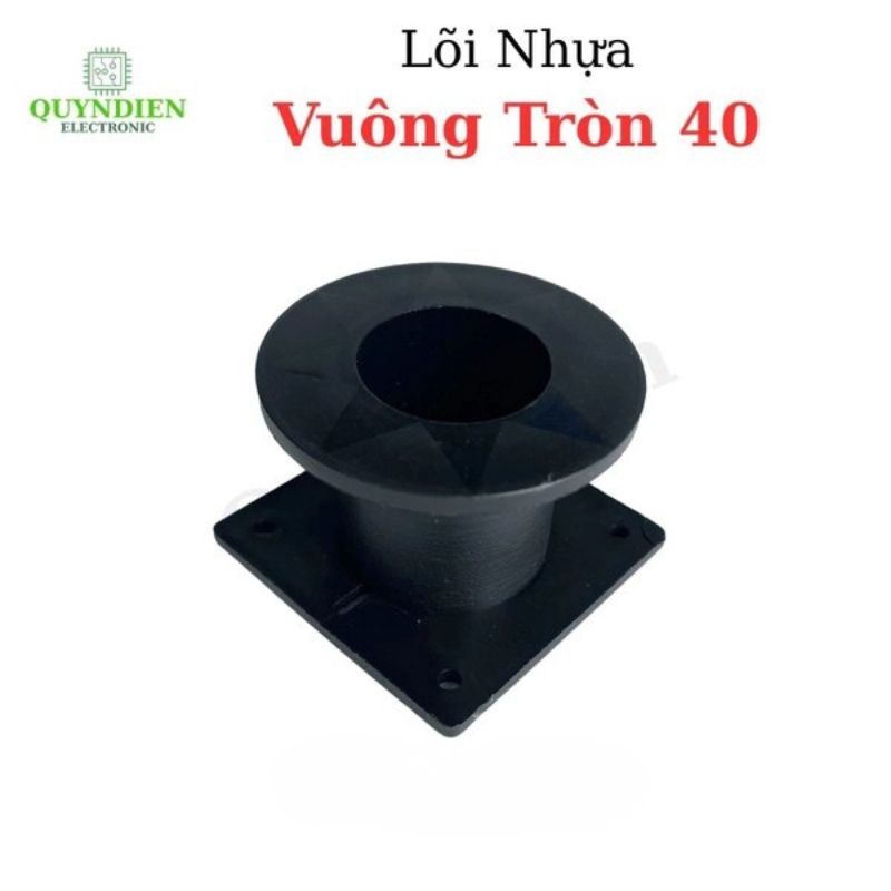 Lõi Khuôn Nhựa Vuông Tròn 40mm Màu Đen