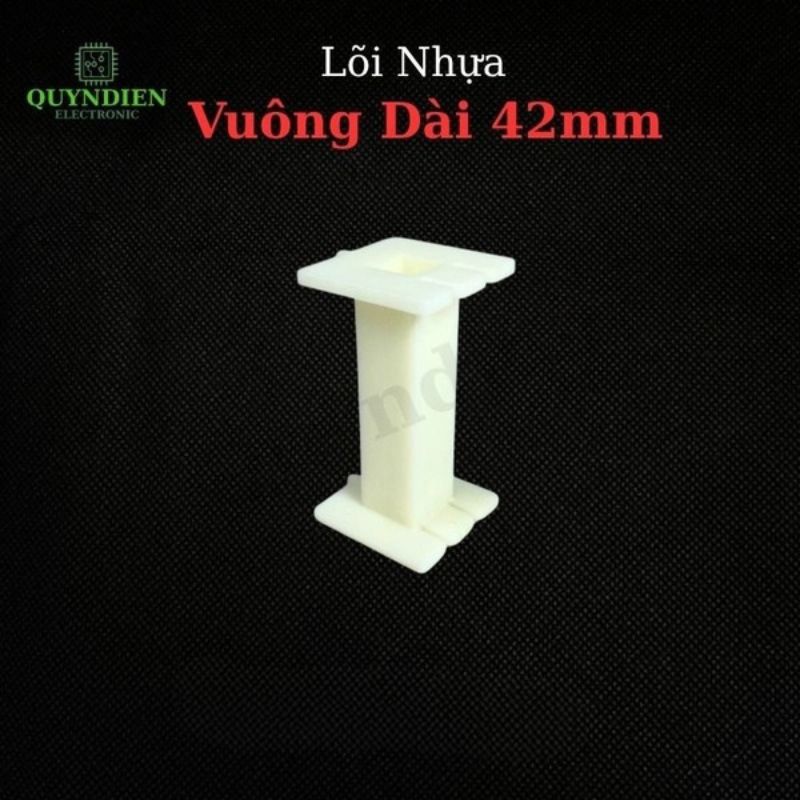 Lõi Khuôn Nhựa Vuông Dài 42mm Màu Trắng Sữa