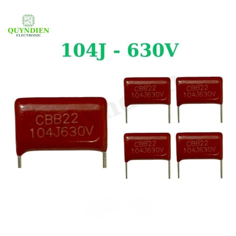 Tụ Kẹo Nâu Đỏ CBB21 104J 630V