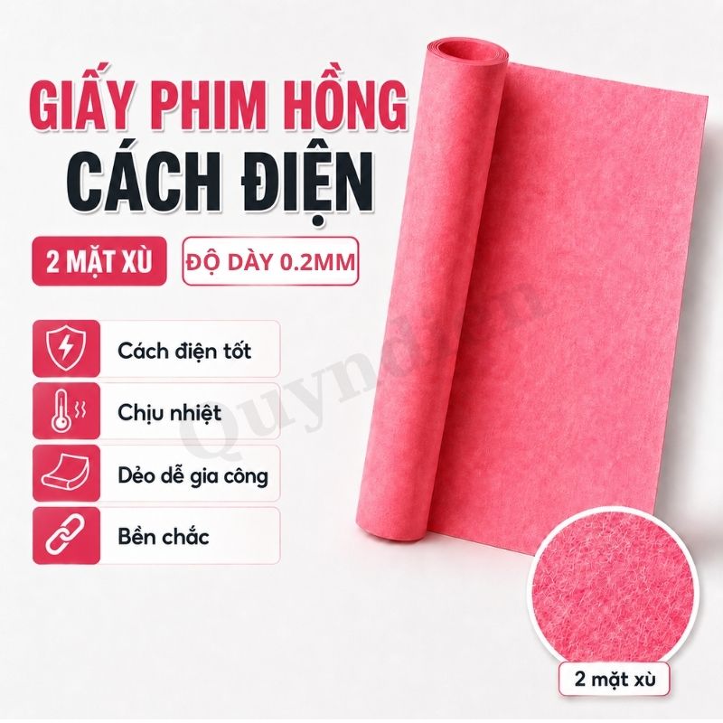 Giấy Phim Cách Điện Hồng Dày 0.2mm
