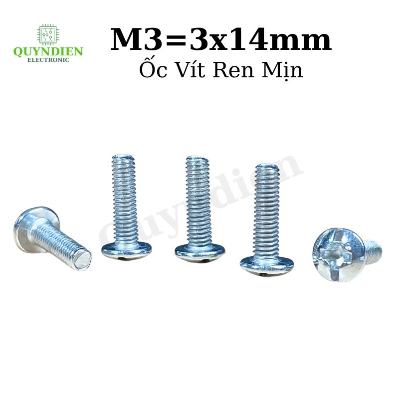 Ốc Vít Tán M3x14mm - Túi 100 Con