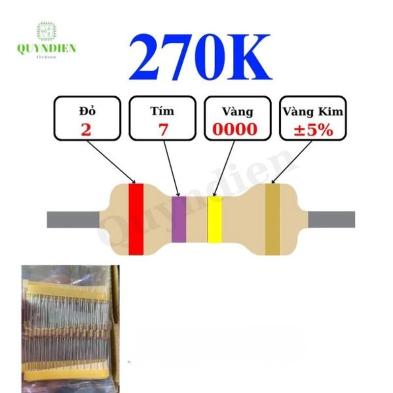 Điện trở Đài Loan 1/4W - 270K