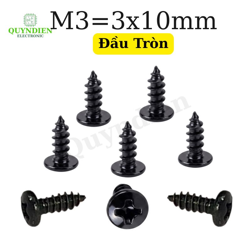 Ốc Vít Nhọn Đầu Tròn M3x10mm
