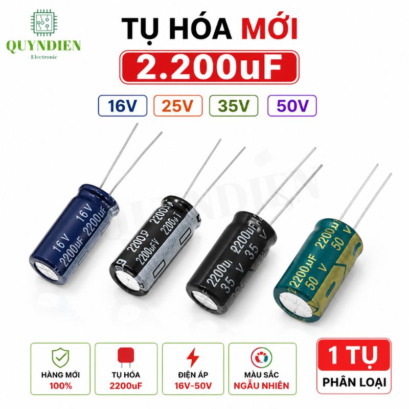 Tụ hóa 2200uf-16v 25v 35v 50v