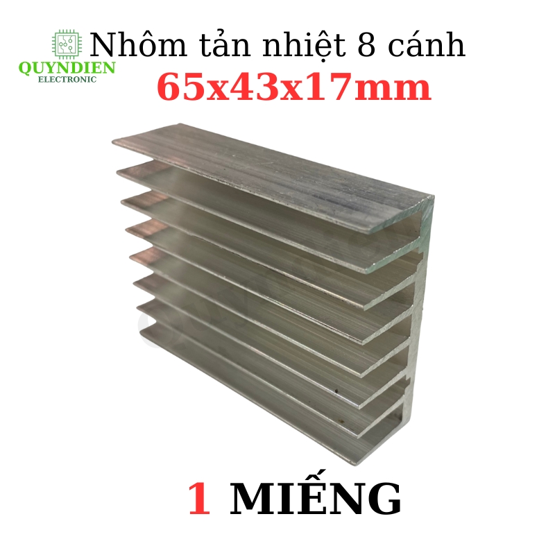 Nhôm Tản Nhiệt 8 Cánh 65x43x17mm Tản Nhiệt Mạch Điện Tử
