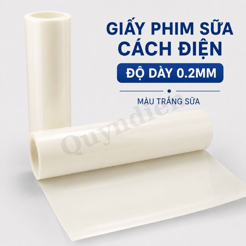 Giấy Phim Sữa Cách Điện 2 Mặt Bóng Dày 0.2mm