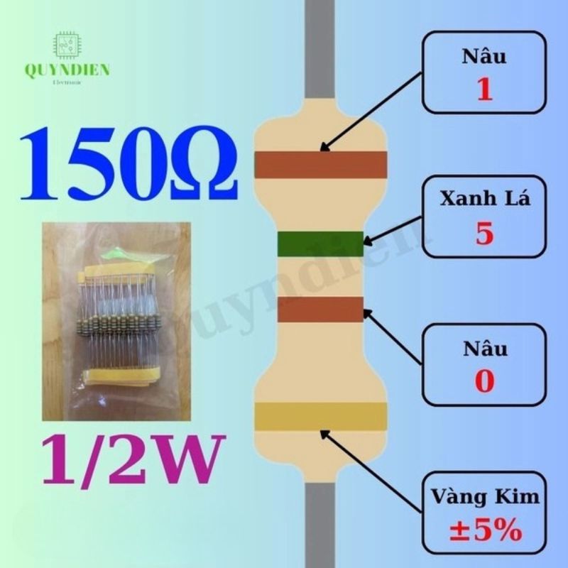 Điện trở Đài Loan 1/2W - 150Ω