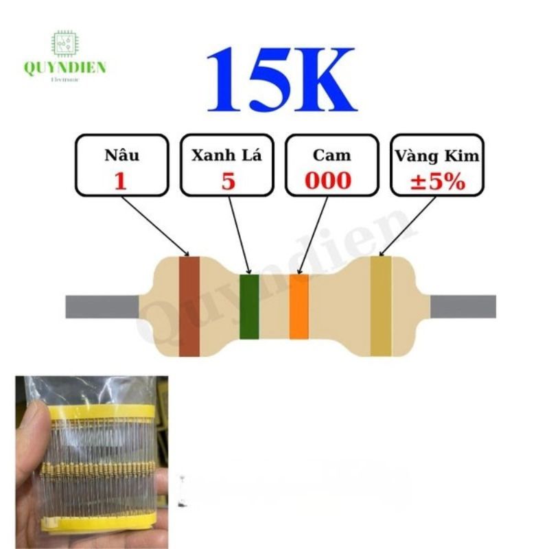 Điện trở Đài Loan 1/4W - 15K