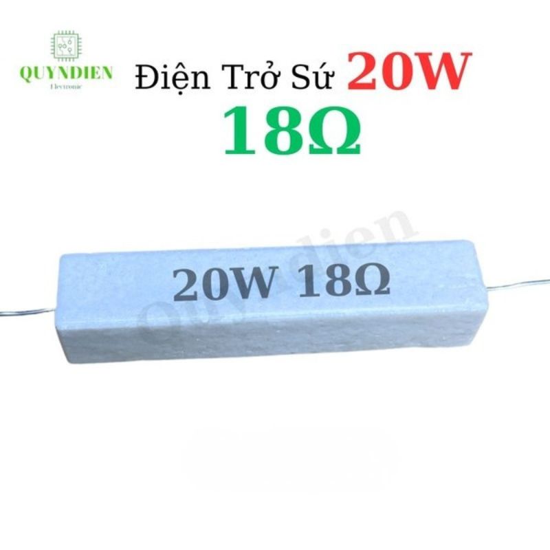 Điện Trở Sứ Nằm 20W - 18R - 5 Con