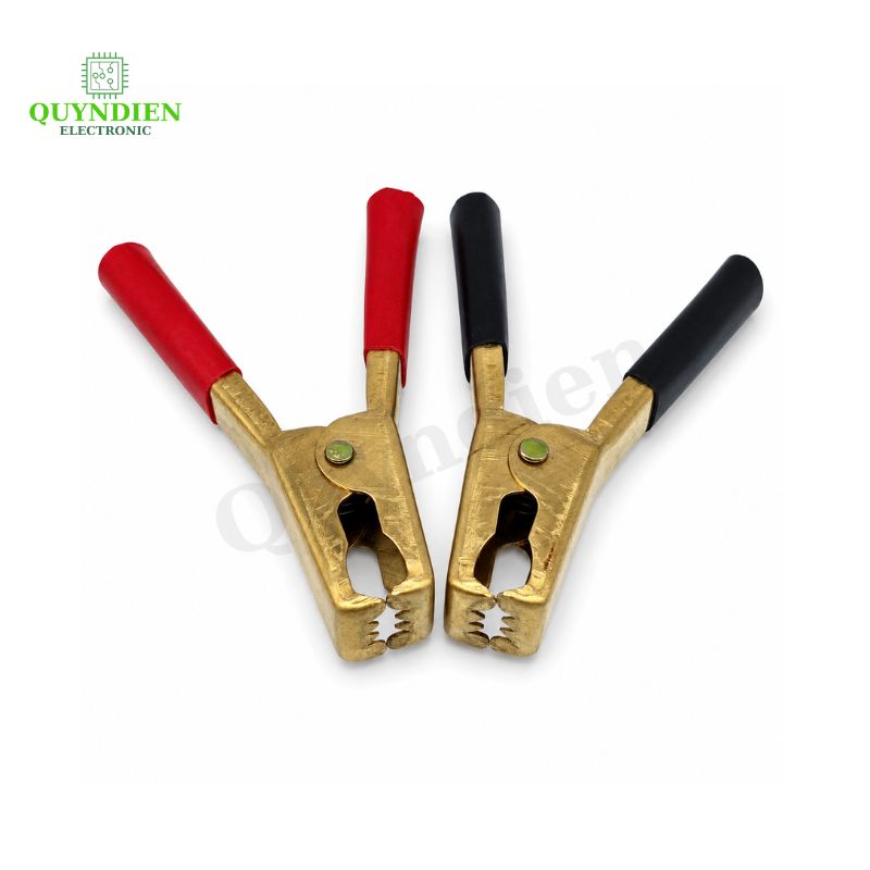 Kẹp Bình Ắc Quy 100A Đồng Nguyên Chất Đỏ Đen