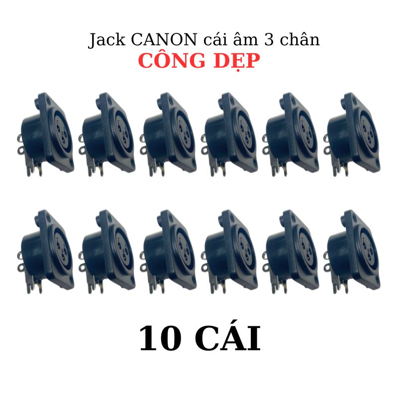 Jack Canon Cái Âm 3 Chân XRL Kết nối microphone mixer cục đẩy vang số lọc xì