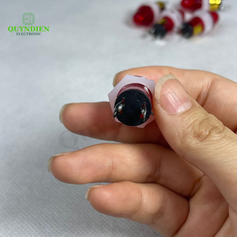 Bóng đèn báo pha 2 chân 220v màu đỏ 10mm