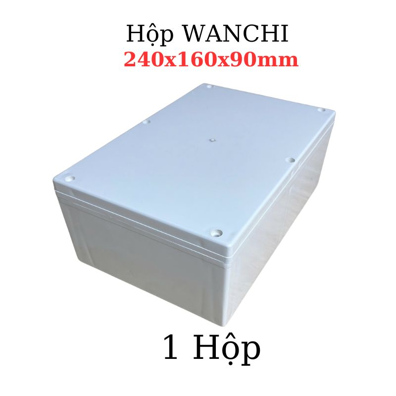 Hộp Nhựa ABS WANCHI 240x160x90mm Màu Trắng Nắp Đục