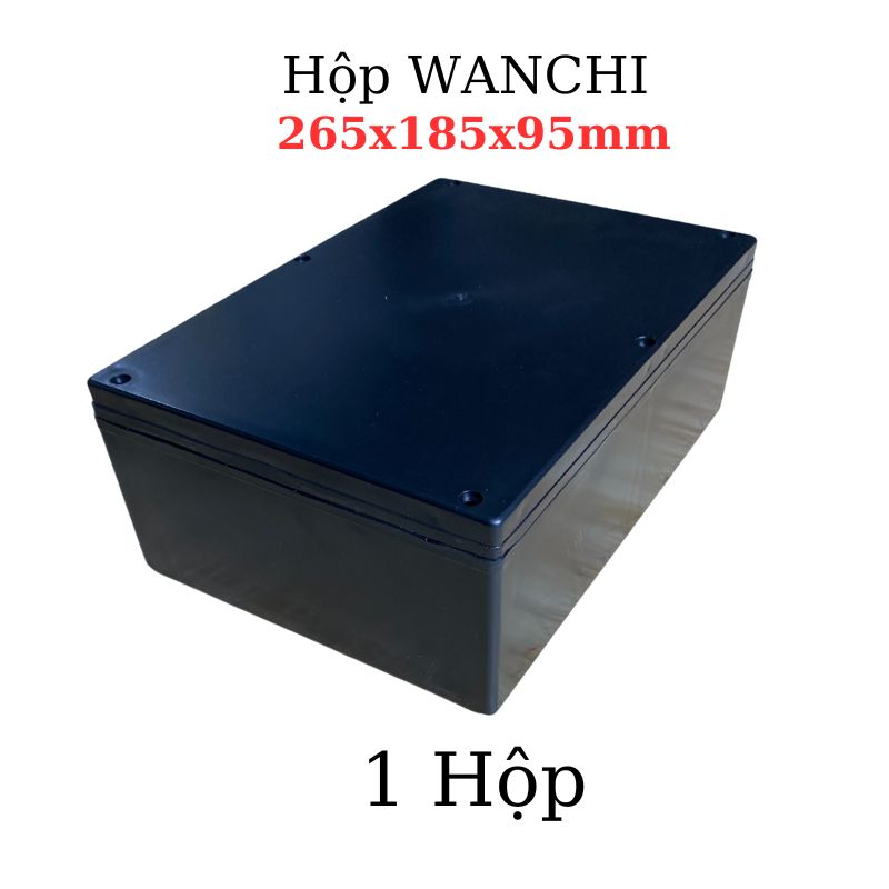 Hộp Nhựa ABS WANCHI 265x185x95mm Màu Đen Nắp Đục