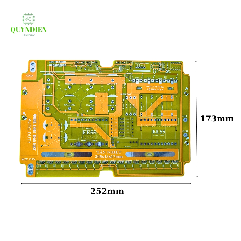 MẠCH PCB 18 FET EE55 IGBT AUTO DUTY – Kèm KA3525 + NE555 V4