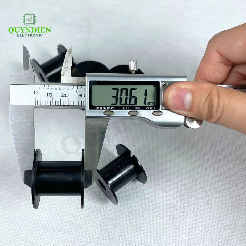 Lõi Nhựa Audio 2 Đầu Tròn Quấn Cuộn Cảm Phân Tần Loa - Màu Đen