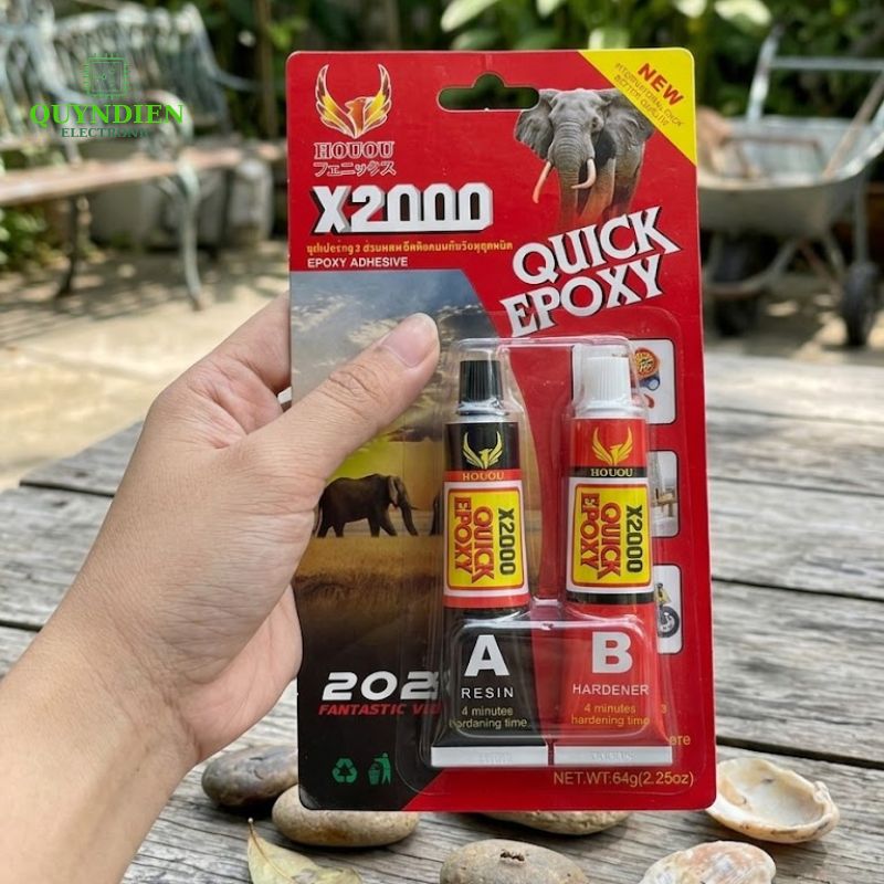 Keo AB Thái Lan X2000 Quick Epoxy - Thùng 24 Vĩ