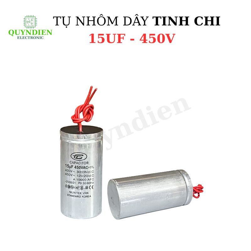 Tụ Nhôm Dây 15uF - 450V
