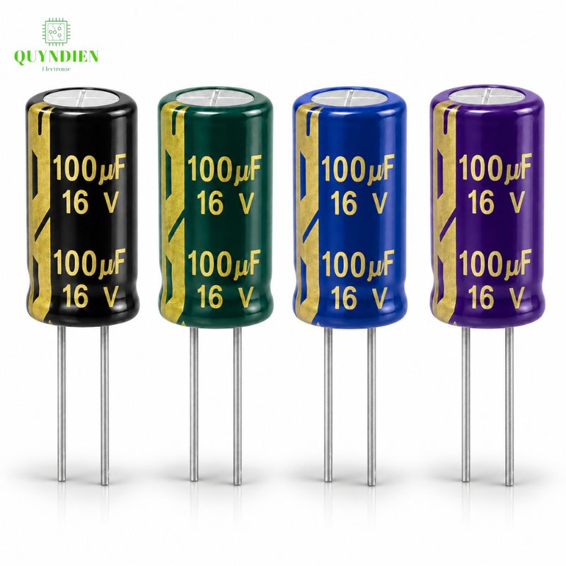 Tụ Hóa 100uf - 16V Màu ngẫu nhiên
