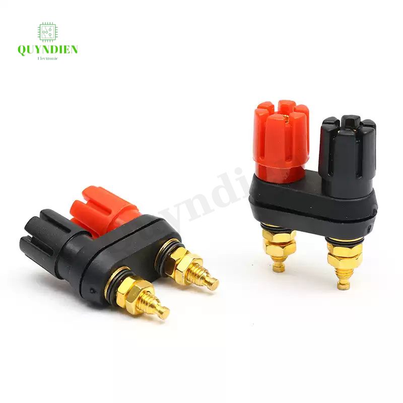 Trạm Loa Ampli Jack Loa Đôi Đỏ Đen M5 Chân Ngắn